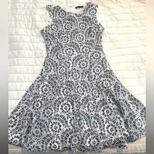 Tommy Hilfiger rich blue and white lace spring dress, size 4